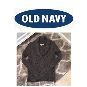 Old Navy Gray Cable Knit Sweater